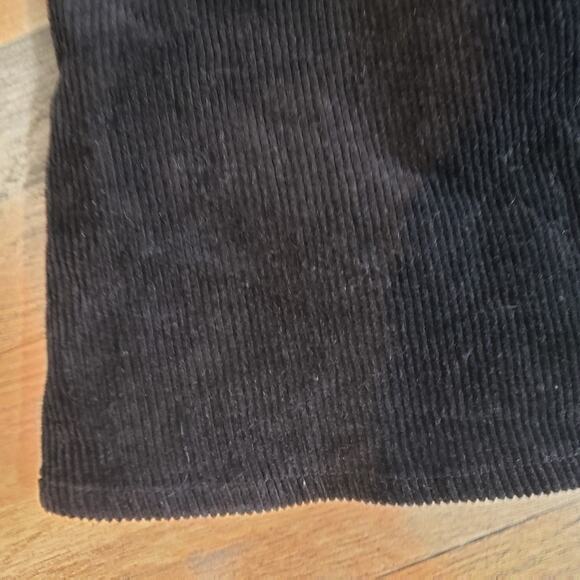 Grommets Lace Up Corduroy Zip Rib Black A-Line Mini Skirt Grunge Goth Witchy S - Picture 7 of 12